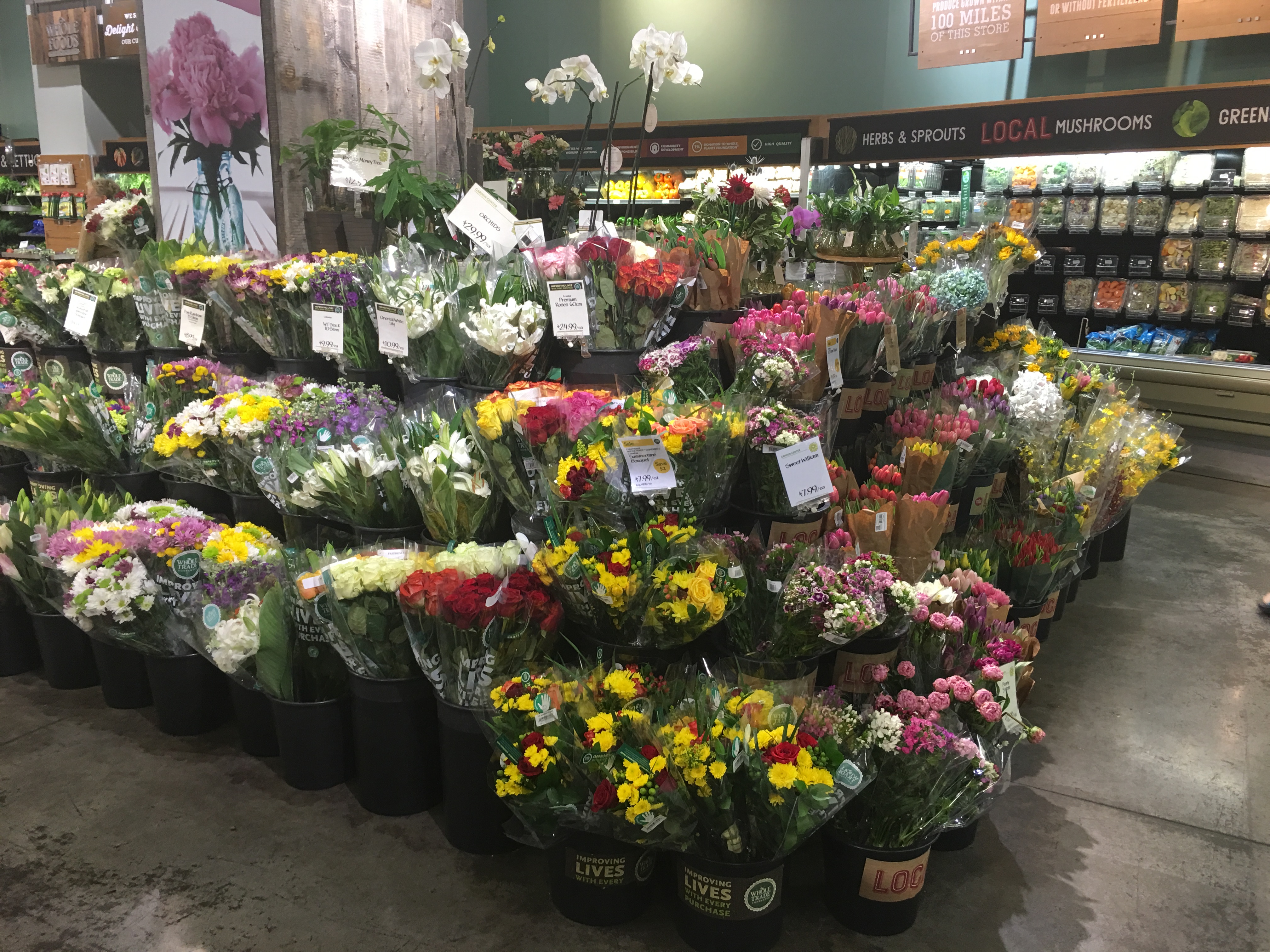 Whole Foods Friendship Heights Floral Selection
